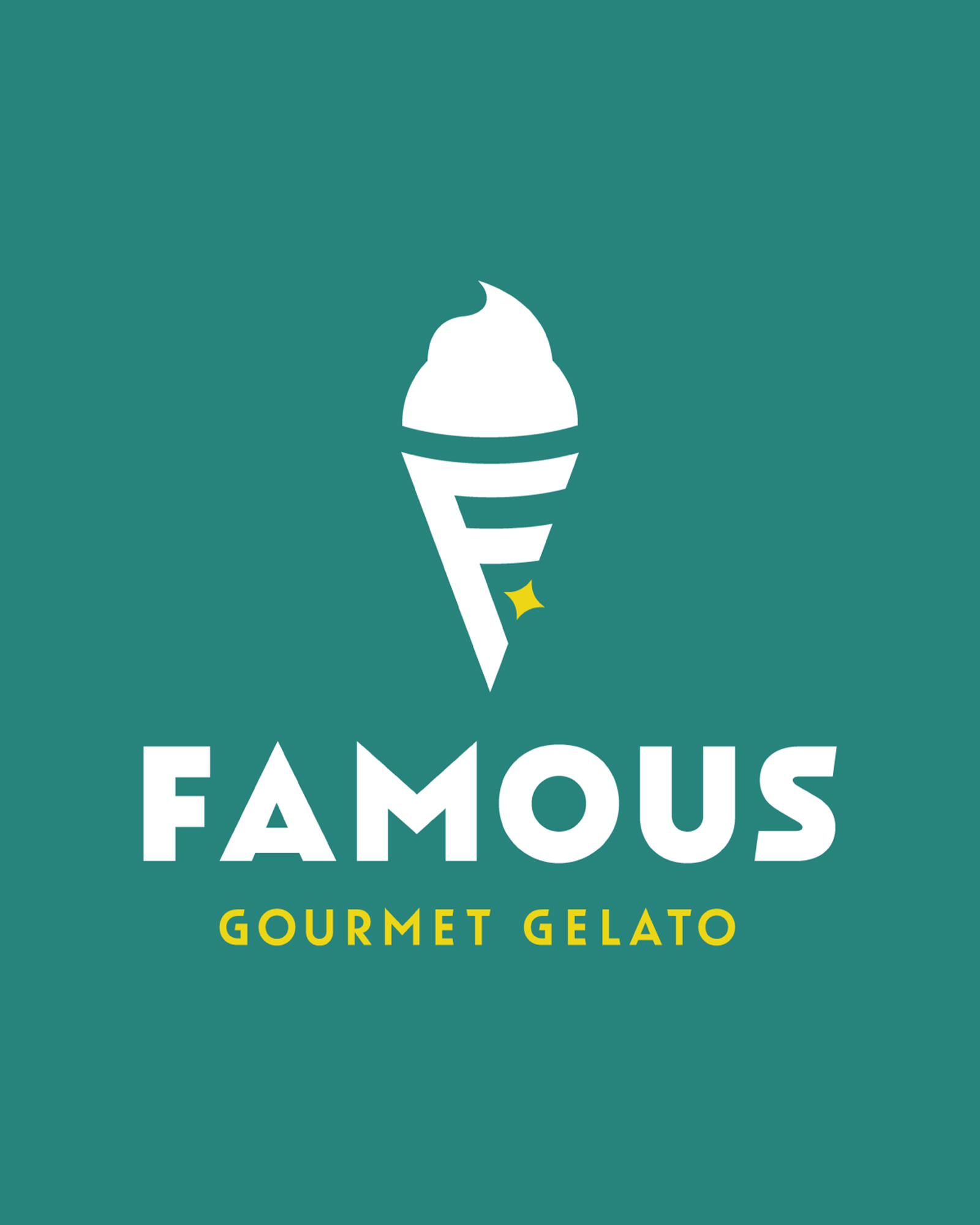 Εξώφυλλο έργου Famous Gourmet Gelato, Logo Design από τον Άγγελο Κουρτίδη